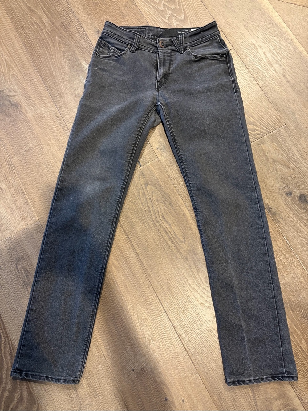 Volcom Nova Solver Men's Slim Straight Jeans - Charcoal Gray